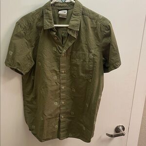 The North Face Olive Casual Button Down Shirt